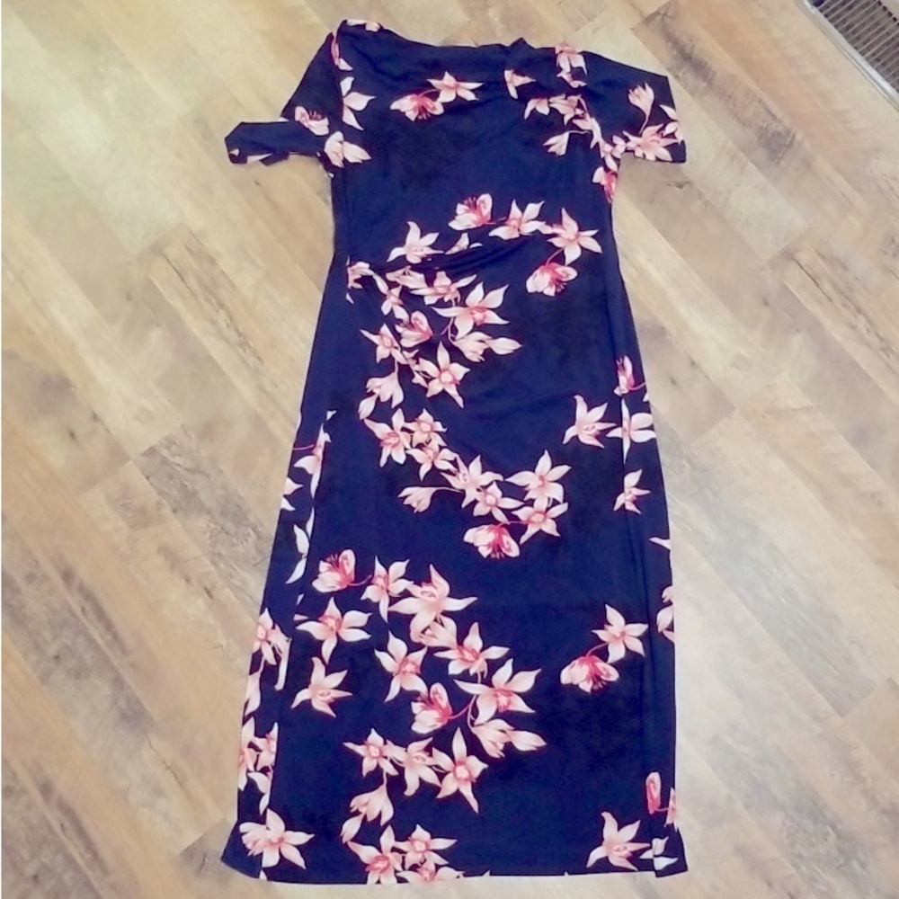 Cato navy floral maxi dress XLP - Picture 1 of 5